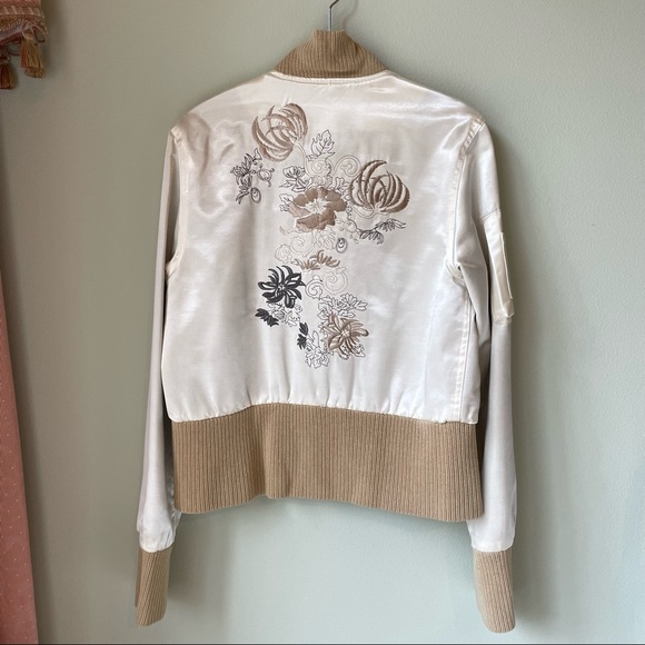 Embroidered bomber jacket, Twelfth Street by Cynthia Vincent | size small Petite - Picture 8 of 10